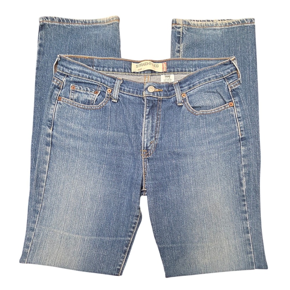 Levi 505 Straight Leg Jeans Womens 10L Blue Stretch Medium Wash Denim 90s Style